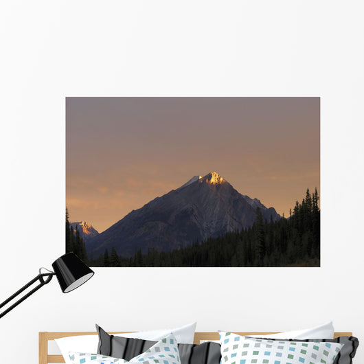 Sunrise Lights up Mountain Wall Decal