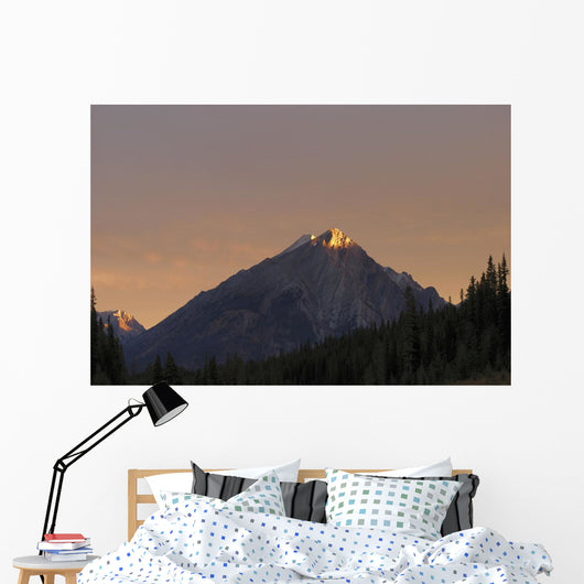 Sunrise Lights up Mountain Wall Decal