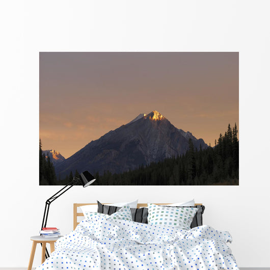Sunrise Lights up Mountain Wall Decal