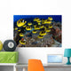USA, School of Raccoon Butterflyfish Wall Mural