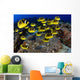 USA, School of Raccoon Butterflyfish Wall Mural