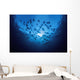 Ecuador, School of Cownose Rays swimming close to water surface Wall Mural