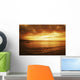 USA, Hawaii, Oahu, Sunset over Pacific Ocean Wall Mural