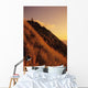 USA, Hawaii, Oahu, Mountain Bbiker at top of hill at sunset Wall Mural