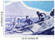 C1940, Outrigger Canoe Surfing Wave With Tourists And Diamond Head Wall Mural