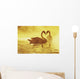 Two African Swans, Heart Shape Wall Mural