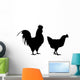 Rooster and Hen Wall Decal