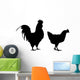 Rooster and Hen Wall Decal