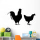 Rooster and Hen Wall Decal