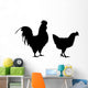 Rooster and Hen Wall Decal