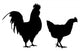Rooster and Hen Wall Decal