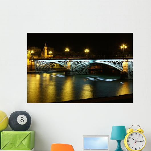 Puente de Isabel II de noche, Sevilla Wall Mural