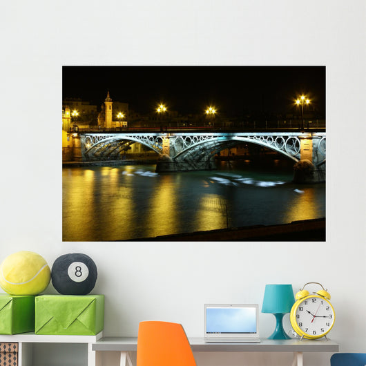 Puente de Isabel II de noche, Sevilla Wall Mural