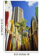 USA, Hawaii, Oahu, Surfboards lined up at Waikiki Beach Wall Mural