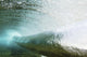 Hawaii, Long Blue Curl Of A Wave From Underwater Wall Mural