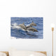 Hawaii, Spinner Dolphins Leap Into The Air At The Same Time Wall Mural