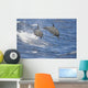 Hawaii, Spinner Dolphins Leap Into The Air At The Same Time Wall Mural