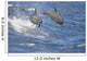 Hawaii, Spinner Dolphins Leap Into The Air At The Same Time Wall Mural