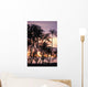 Palm trees and a couple in beach chairs at sunset at Anaehoomalu Bay Wall Mural