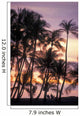 Palm trees and a couple in beach chairs at sunset at Anaehoomalu Bay Wall Mural