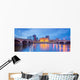 Des Moines Iowa Skyline Bridges over Water Wall Decal