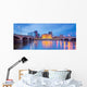 Des Moines Iowa Skyline Bridges over Water Wall Decal