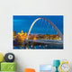 Des Moines Iowa Skyline Bridge Wall Decal