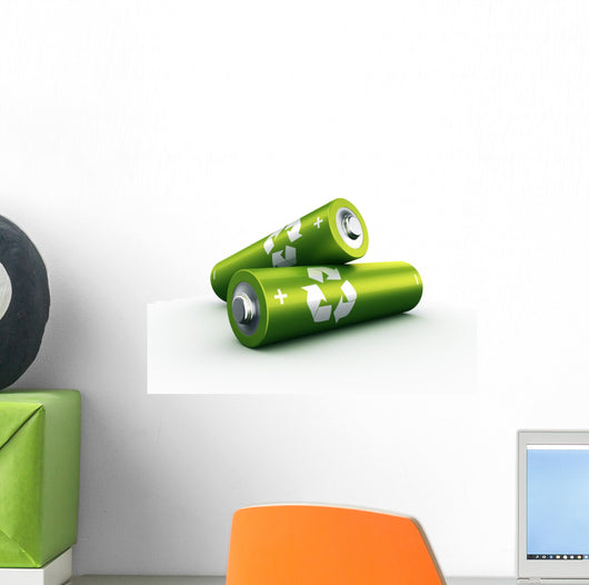 Green Battery Wall Decal