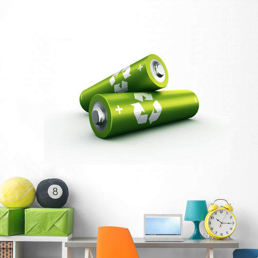 Green Battery Wall Decal