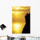 Golden Sunset Reflections On Ocean Wall Mural