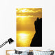 Golden Sunset Reflections On Ocean Wall Mural
