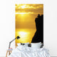 Golden Sunset Reflections On Ocean Wall Mural
