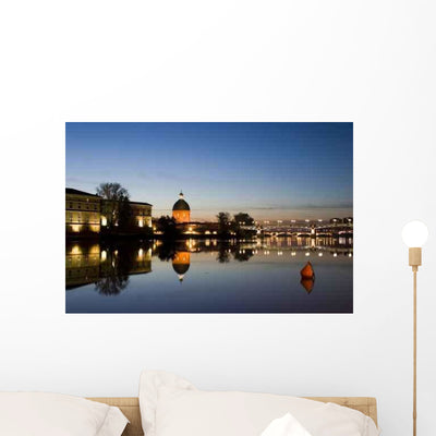 Garonne Nocturne Wall Decal shown on a wall