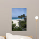 Barbados, Caribbean, Landscape of tropical white sand beach Wall Mural