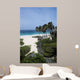 Barbados, Caribbean, Landscape of tropical white sand beach Wall Mural