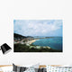 Saint Martin, view of coastal town and harbor Wall Mural
