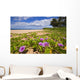 Green Leafy Vines With Pink Flowers On Shore Wall Mural