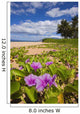 Green leafy vines with pink flowers on Keawakapu Beach Wall Mural