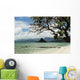 Sandy Beach With Tree Wall Mural