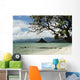 Sandy Beach With Tree Wall Mural