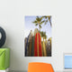 Close up view of colorful surfboards Wall Mural