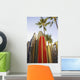 Close up view of colorful surfboards Wall Mural