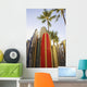 Close up view of colorful surfboards Wall Mural