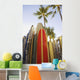 Close up view of colorful surfboards Wall Mural