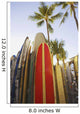 Close up view of colorful surfboards Wall Mural