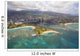 USA, Hawaii, Oahu, Ala Wai Yacht Basin and Ala Moana Beach Park Wall Mural