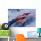 View of Pahoehoe lava flowing into Pacific Ocean Wall Mural