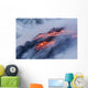 View of Pahoehoe lava flowing into Pacific Ocean Wall Mural