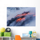 View of Pahoehoe lava flowing into Pacific Ocean Wall Mural