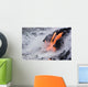 Pahoehoe Lava Flowing From Kilauea Into Frothy Pacific Ocean Wall Mural